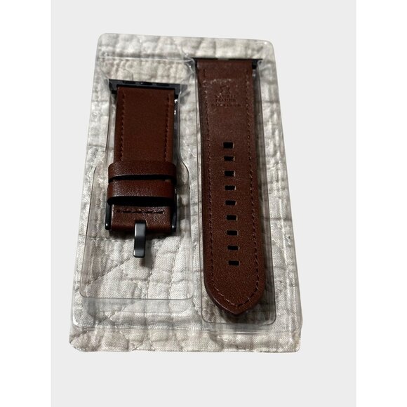 Leather Replacement Watch Band 45mm 44mm Brown Strap/Smart / Traditional Watches - Picture 4 of 7